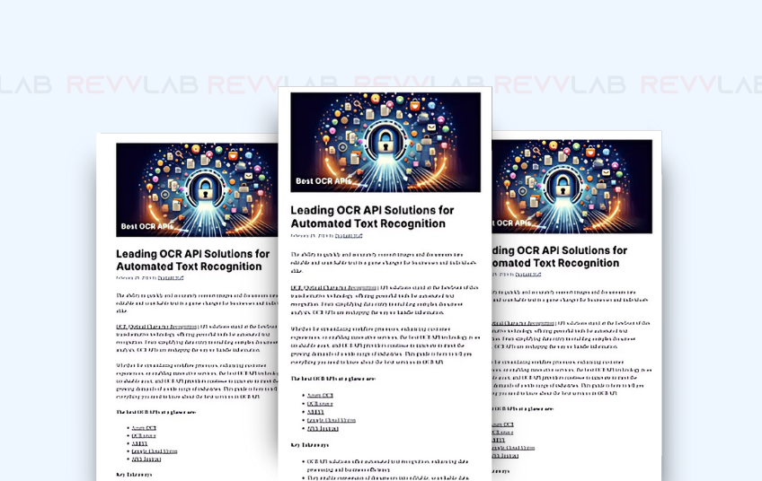 RevvLab agency's portfolio